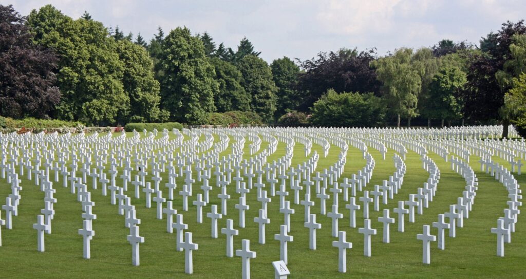 Cemetery Near Green Trees